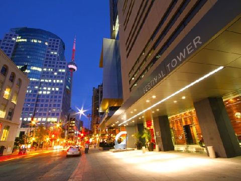 Festival Tower as seen at night